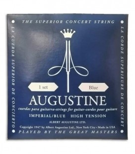 Jogo de Cordas Augustine Imperial Blue Guitarra Clássica Tensão Alta 650477