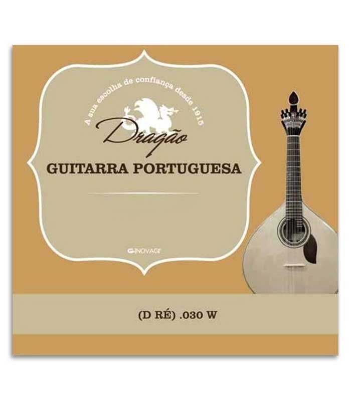 Corda Individual Dragão 875 para Guitarra Portuguesa Coimbra 030 3 Ré Bordão