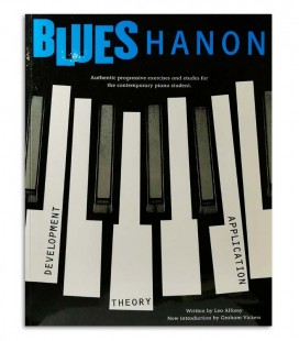 Foto de uma amostra do livro Blues Hanon Piano