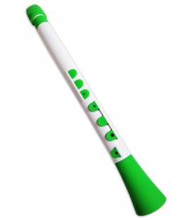 Foto do clarinete Nuvo N430 DWGN Dood em D坦 e em cor branco e verde