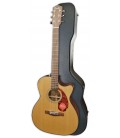 Foto da guitarra eletroac炭stica Fender concert modelo CC 140SCE natural com o estojo