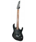 Foto da guitarra el辿trica Ibanez modelo GRX70QA TKS Transparent Black Sunburst