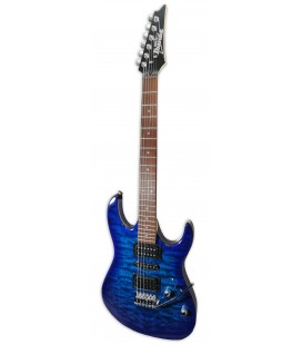 Foto da guitarra el辿trica Ibanez modelo GRX70QA TBB Transparent Blue Burst