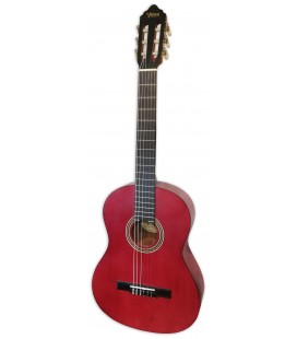 Guitarra clássica Valencia modelo VC204 TWR na cor transparente vermelha e com acabamento mate