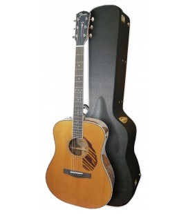 Guitarra eletroacústica Fender modelo Paramount PD 220E Dreadnought Natural com estojo
