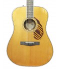 Tampo em spruce maciço da guitarra eletroacústica Fender modelo Paramount PD 220E Dreadnought Natural