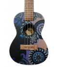 Tampo em mogno com ilustração 'Stardust' do ukulele concerto Flight modelo AUC-33