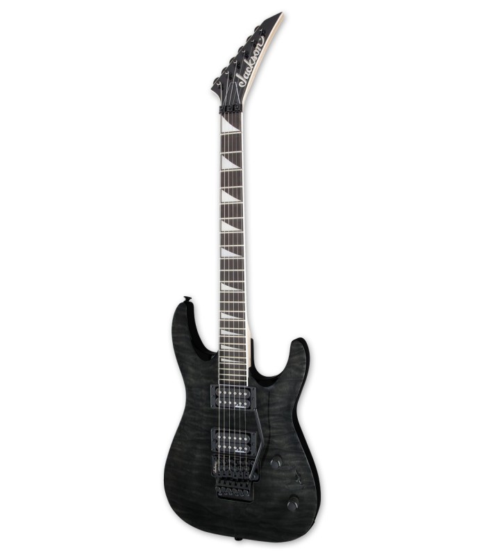 Guitarra elétrica Jackson modelo JS32Q DKAM Dinky na cor preta transparente