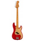Guitarra baixo Fender Squier modelo 40th Anniversary Precision Bass Vintage Edition com acabamento Satin Dakota Red