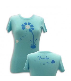 T shirt Fender Azul Pick Petal Senhora Size XL