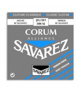 Jogo de Cordas Savarez 500 AJ para Guitarra Clássica Corum Alliance Alta Tensão