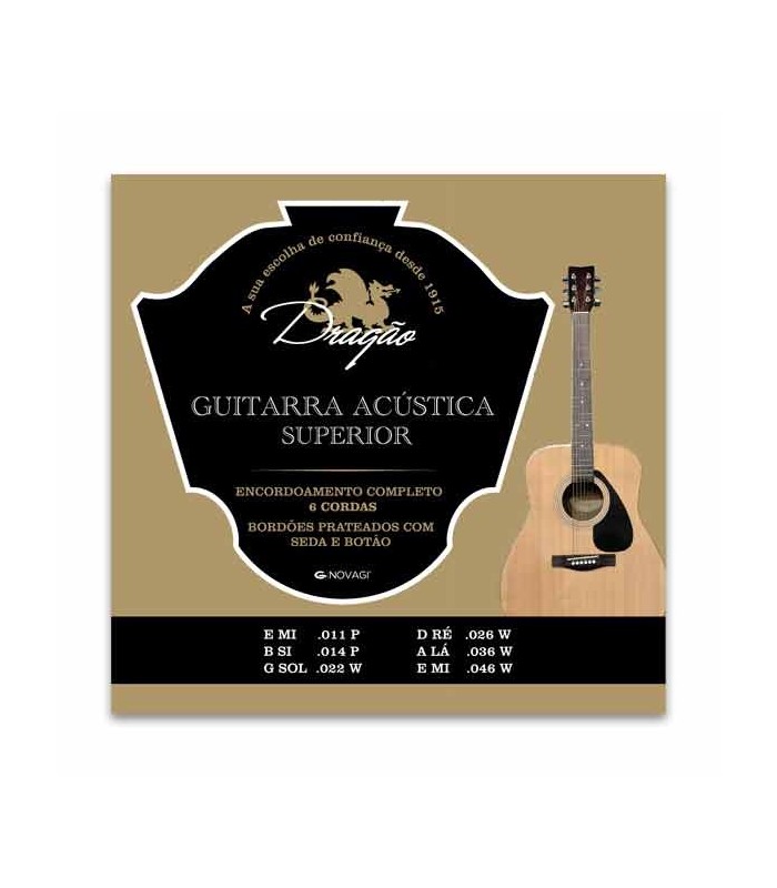 Jogo de Cordas Dragão 023 para Guitarra Clássica Superior Aço Seda Botão