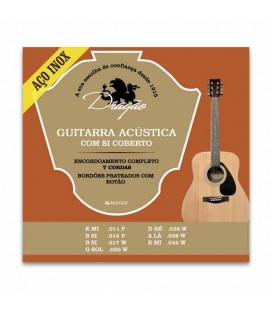 Jogo de Cordas Dragão 082 para Guitarra Acústica Aço Superior Si Bordão Botão 7 Inox