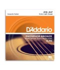 Jogo de Cordas DAddario EJ15 010 para Guitarra Acústica Phosphor Bronze