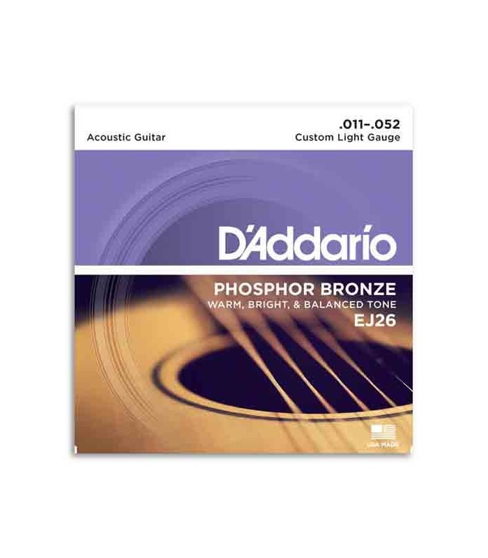 Jogo de Cordas DAddario EJ26 011 para Guitarra Acústica Phosphor Bronze