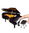 Miniatura Collection Piano de Cauda Preto com Banco