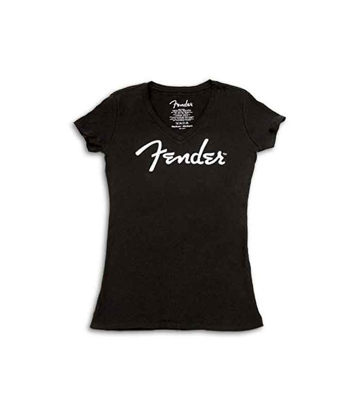 T shirt Fender Preta Distressed Senhora Size XL