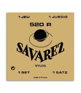 Jogo de Cordas Savarez 520 R para Guitarra Clássica Nylon Tensão Alta