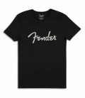 T Shirt Fender Preta Fender Logo Size XL