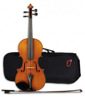 Foto do violino Heritage YVC-35 com o arco e estojo