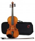 Foto do violino Heritage YVC-35 com o arco e estojo